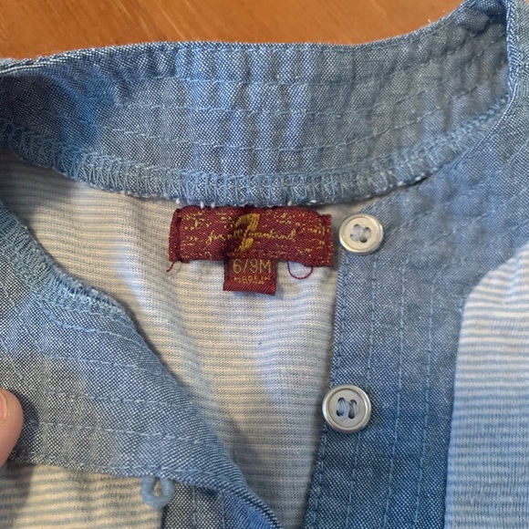 7 for all mankind baby girl romper jumpsuit 6-9m - Picture 3 of 5